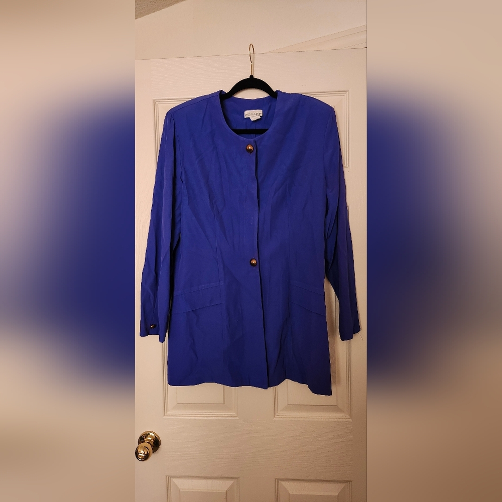 Women's Vintage Blue Blazer Jacket